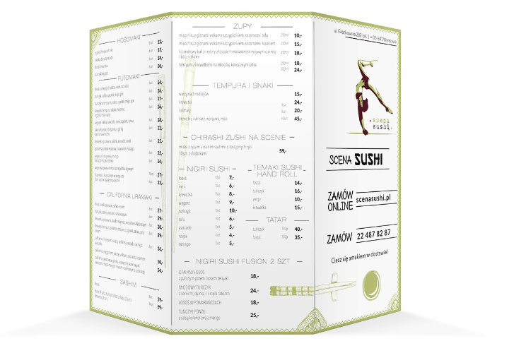 Menu Sushi Bar Deisgn